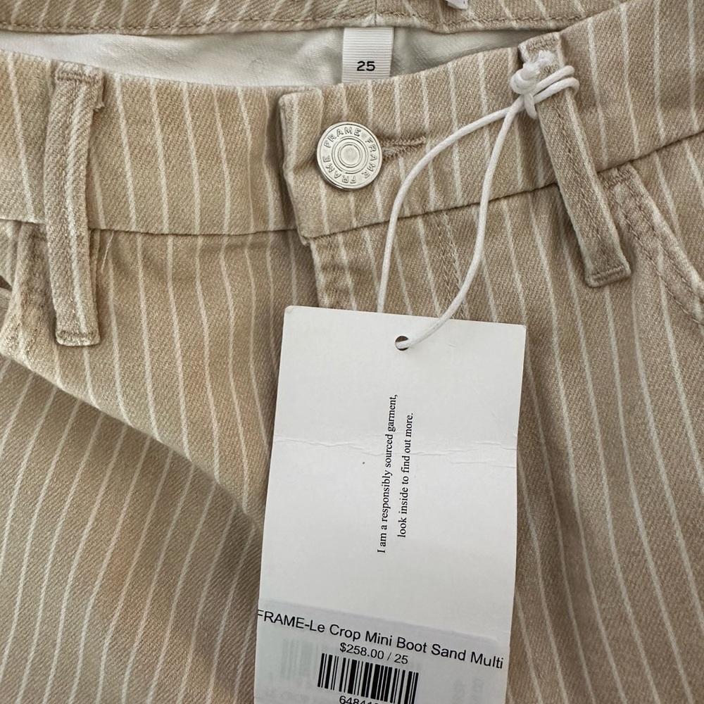 Frame le crop mini boot NWT in sand stripe - Picture 10 of 10